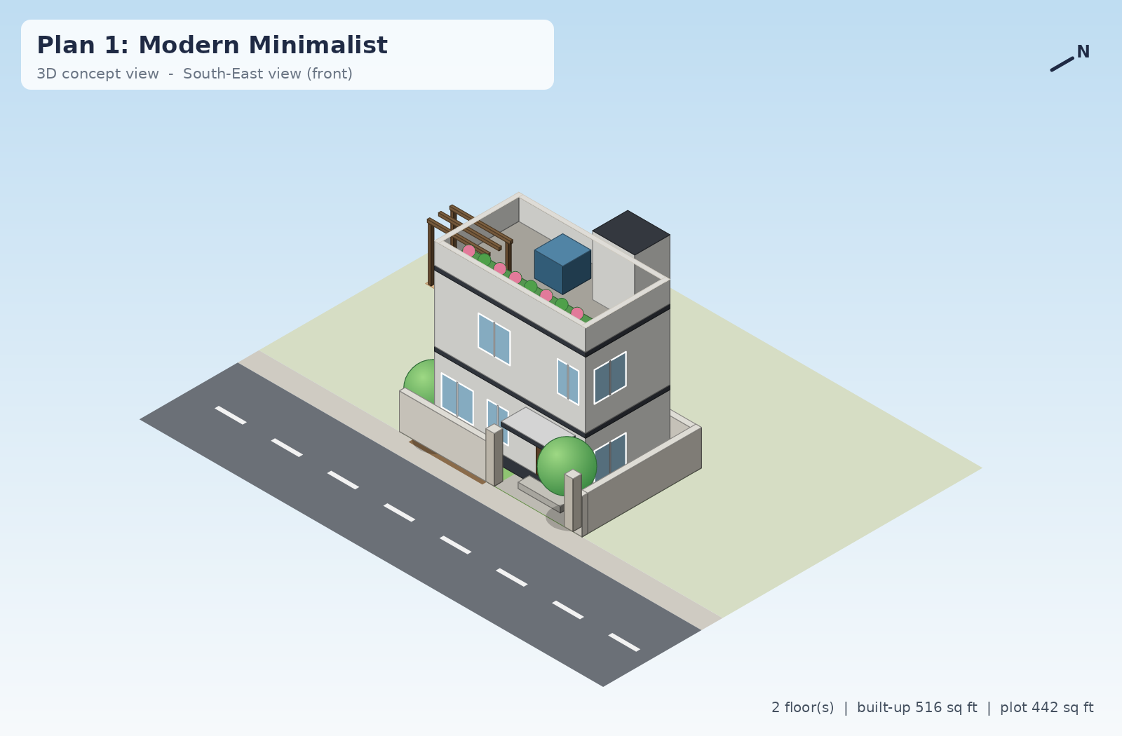 3D view of Modern Minimalist